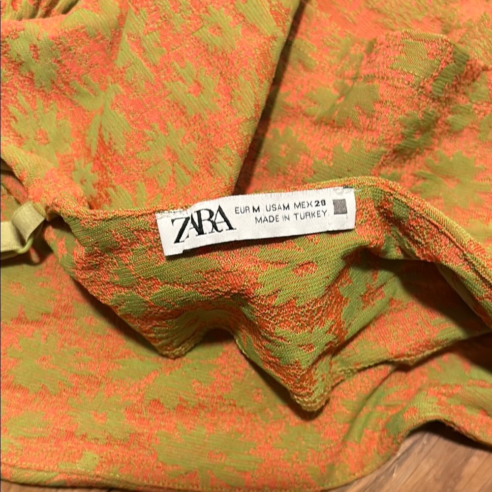 Orange and Green Patterned Top - Picture 3 of 3